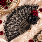 Victorian Gothic Lace Hand Fan