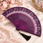 Chinese Silk Tassel Folding Fan