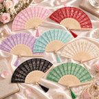 Vintage Lace Pattern Folding Fan